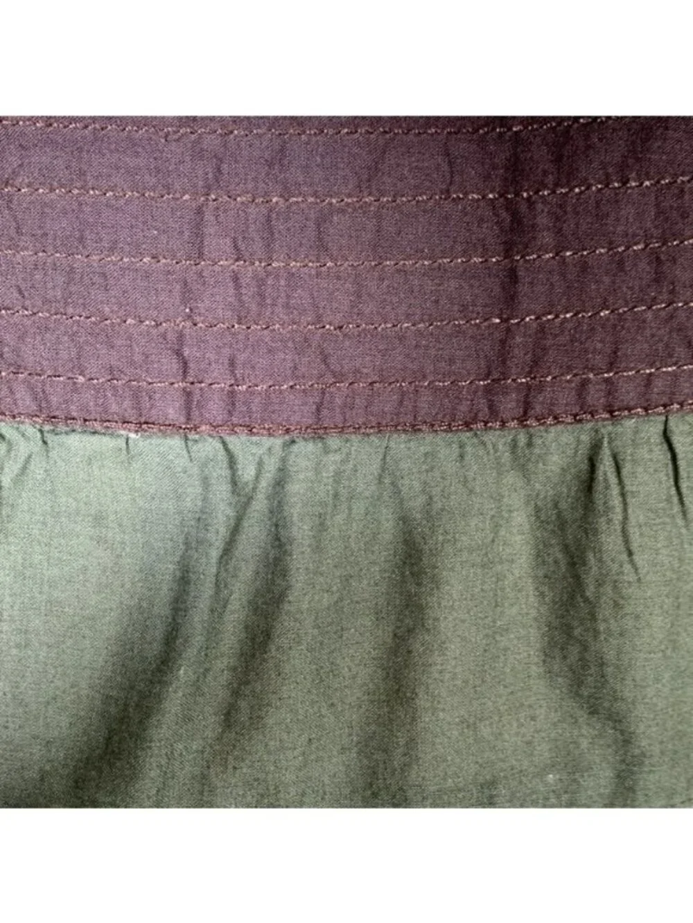 American Eagle Tiered Mini Skirt Womens 6 Green Stripe Boho Flare